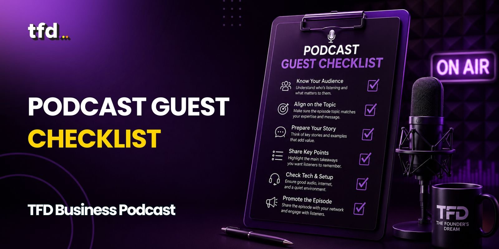 Podcast Guest Checklist